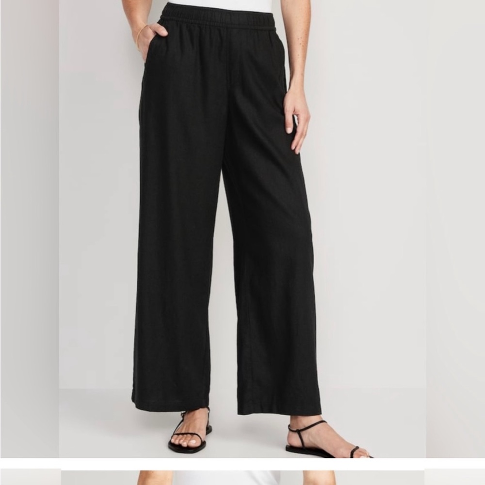 Old navy wide leg linen trouser medium tall